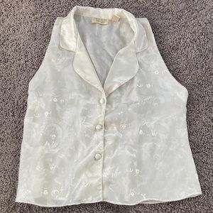 Victoria’s Secret gold label silky collard top vest